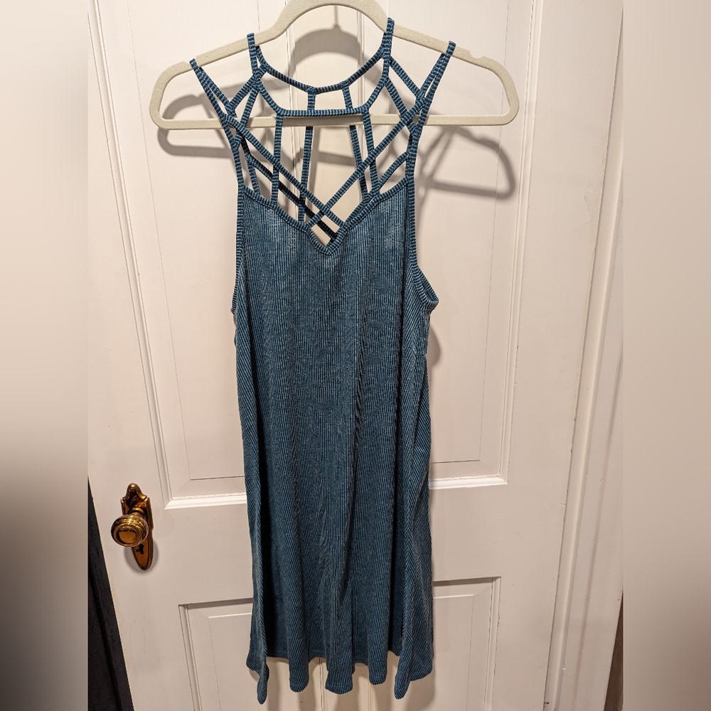 Ribbed gorgeous green dress